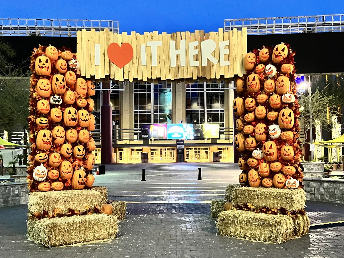 Pumpkin tower arch photo op